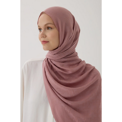 Valentino Orlandi Velora Örgü Desen Şal - Gül Kurusu - Resim 2