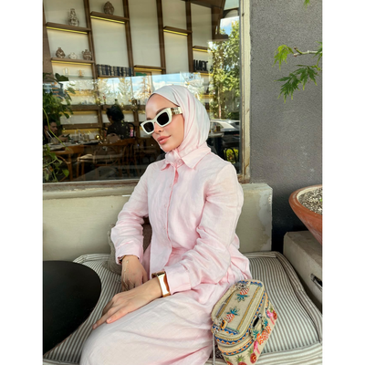Valor Bahremian Modal Şal - Pembe - Resim 1
