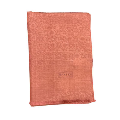 Vakko Pamuk İpek Şal - Helezon Monogram - Kiremit - Resim 1