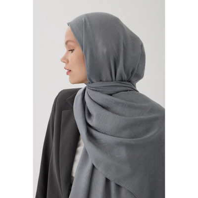 Valentino Orlandi Velora Örgü Desen Şal - Koyu Gri - Resim 2