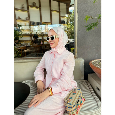 Valor Bahremian Modal Şal - Pembe - Resim 3