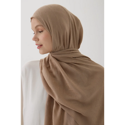 Valentino Orlandi Velora Örgü Desen Şal - Koyu Bej - Resim 3