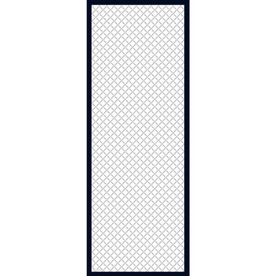 Valentino Orlandi Laura Logo Şal - Beyaz Lacivert - Resim 1