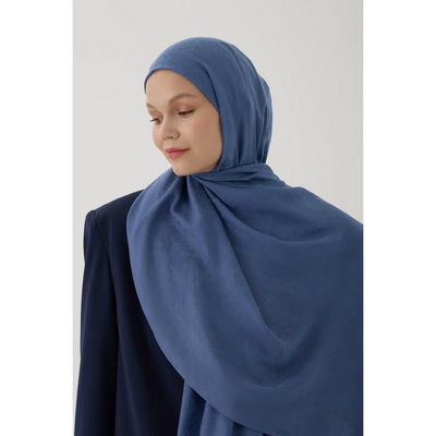 Valentino Orlandi Velora Örgü Desen Şal - Mavi - Resim 1