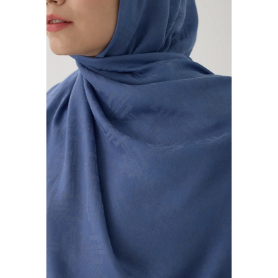 Valentino Orlandi Velora Örgü Desen Şal - Mavi - Resim 2