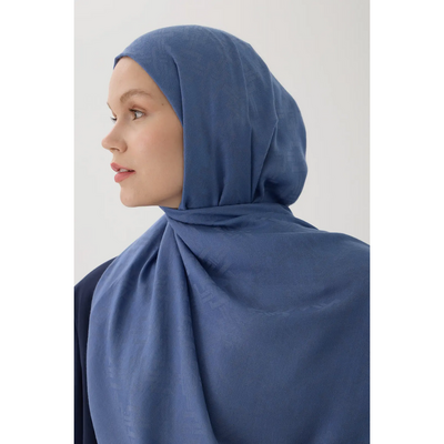 Valentino Orlandi Velora Örgü Desen Şal - Mavi - Resim 3