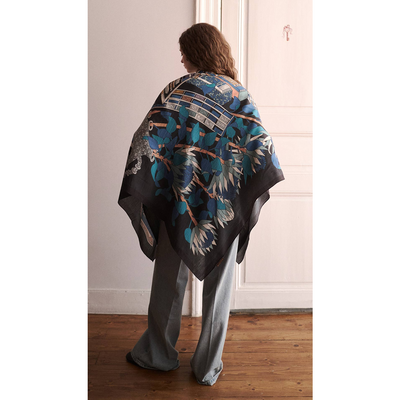 Nakkaşhane Omuz Şal - Mürekkep - Resim 1