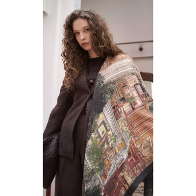 Ada Sarayı Omuz Şal - Siyah - Resim 3