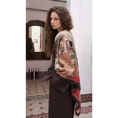 Ada Sarayı Omuz Şal - Siyah - Resim 4