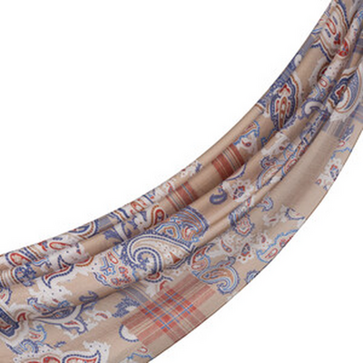 İpekevi Patcwork Desenli Tensel Şal - Nohut - Resim 2