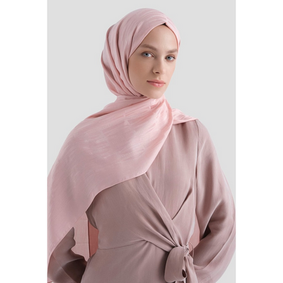 Armine Lyocell Naia Çubuk Desen Şal - Pembe - Resim 2