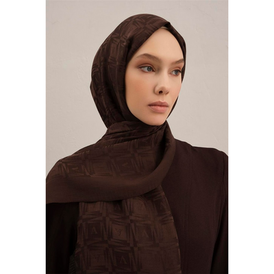 Armine Lyocell Naia Kare Monogram Şal - Resim 3