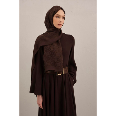 Armine Lyocell Naia Kare Monogram Şal - Resim 2