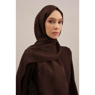 Armine Lyocell Naia Kare Monogram Şal - Resim 1