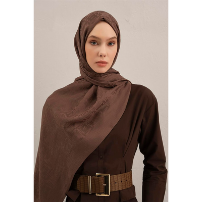 Armine Lyocell Naia Kare Monogram Şal - Resim 2