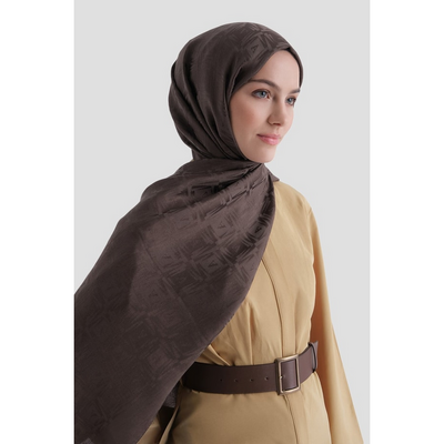 Armine Lyocell Naia Kare Monogram Şal - Resim 3