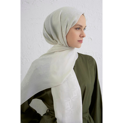 Armine Lyocell Naia Kare Monogram Şal - Resim 3