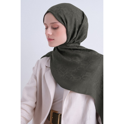 Armine Lyocell Naia Kare Monogram Şal - Resim 3