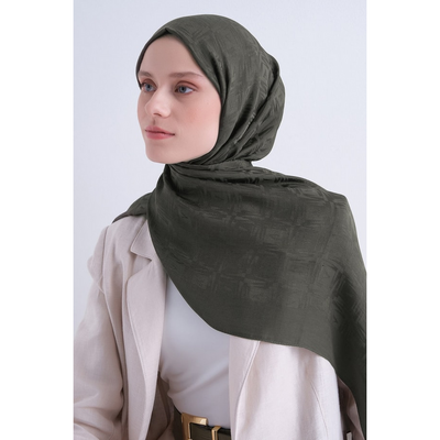 Armine Lyocell Naia Kare Monogram Şal - Resim 1