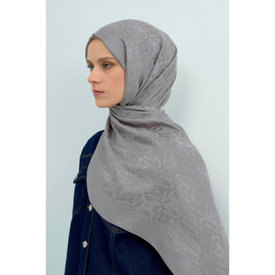 Armine Lyocell Naia Kare Monogram Şal - Resim 1