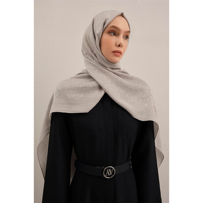 Armine Lyocell Naia Kare Monogram Şal - Resim 3
