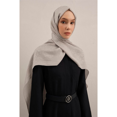 Armine Lyocell Naia Kare Monogram Şal - Resim 2