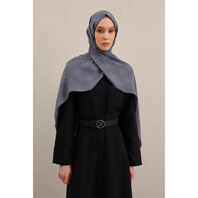 Armine Lyocell Naia Kare Monogram Şal - Resim 2