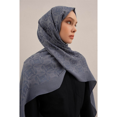 Armine Lyocell Naia Kare Monogram Şal - Resim 1