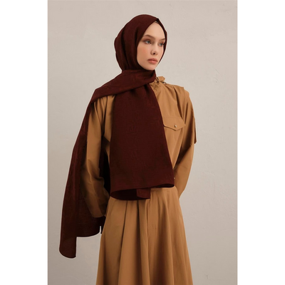 Armine Lyocell Naia Kare Monogram Şal - Resim 2