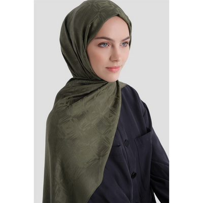 Armine Lyocell Naia Kare Monogram Şal - Resim 1