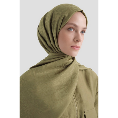 Armine Lyocell Naia Kare Monogram Şal - Resim 1