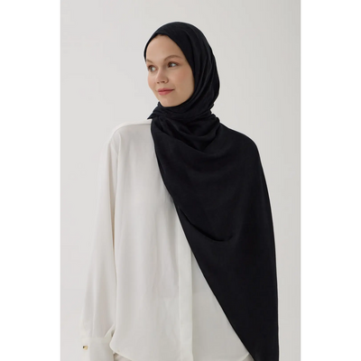 Valentino Orlandi Velora Örgü Desen Şal - Siyah - Resim 1