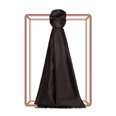 İPEKEVİ ÇİFT TARAFLI İPEK ŞAL - SİYAH 