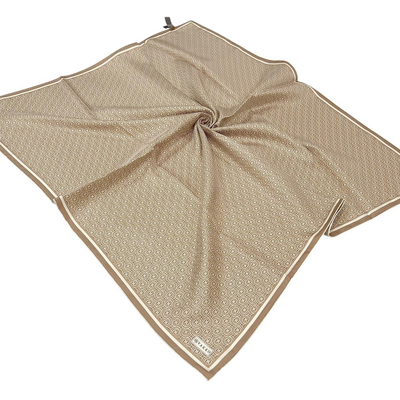 Vakko Monogram Twil Eşarp - Taba - Resim 2