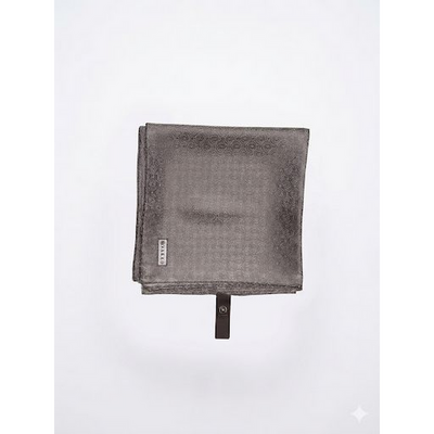 Vakko Monogram Jakar İpek Eşarp - Gri - Resim 1