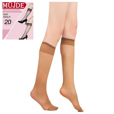 Müjde Dizaltı Çorap 38 Bronz - Resim 1